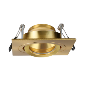 Cali Square IP65 Tiltable Downlight, Satin Brass