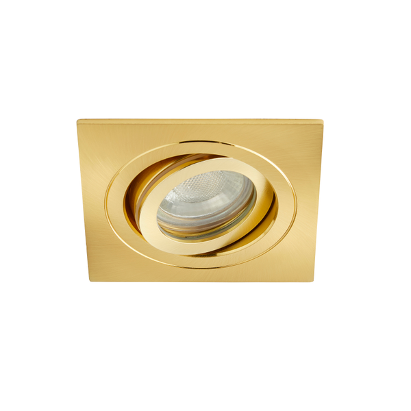 Cali Square IP65 Tiltable Downlight, Satin Brass - Image 4