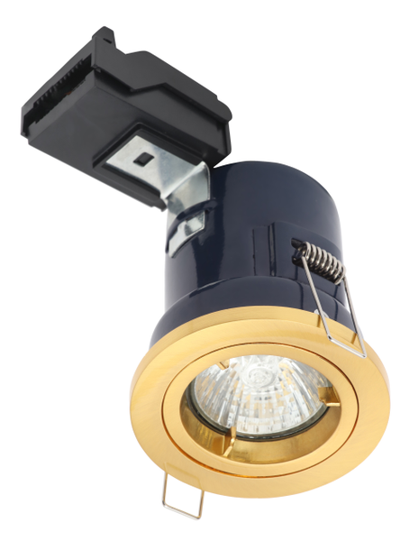 Yate Fixed Fire rated Downlight Satin Brass