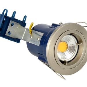 Yate Fixed Fire rated Downlight Satin Chrome