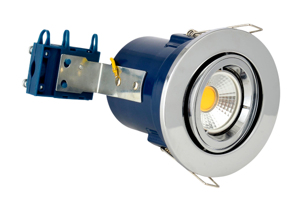 Yate Adjustable Fire Rated IP20 Recessed Downlight - Chrome