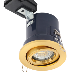 Yate Adjustable Fire Rated IP20 Recessed Downlight - Satin Brass