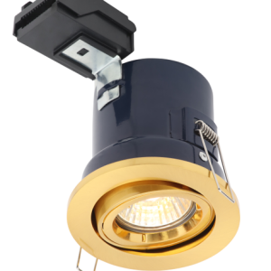 Yate Adjustable Fire Rated IP20 Recessed Downlight - Satin Brass
