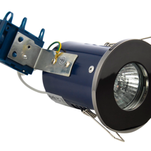 Yate IP65 Fixed Fire Rated IP65 Recessed Downlight - Black Chrome