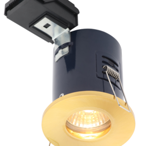 Yate IP65 Fixed Fire Rated IP65 Recessed Downlight - Satin Brass