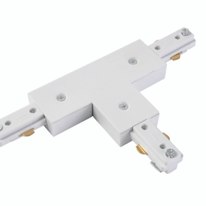 Tor T Shaped Connector for Single Circuit Mains Track - White