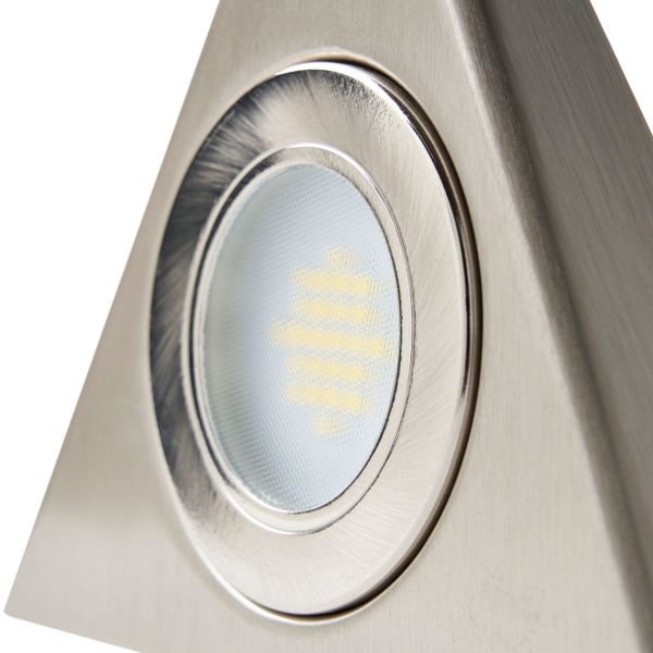 Fonte Triangular Day Light LED Under Kitchen Cabinet Light - Satin Nickel - Image 3