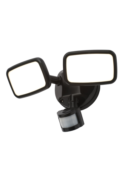 Lynn Twin 20 Watt LED Outdoor Flood Light with PIR Sensor - Black - Image 3