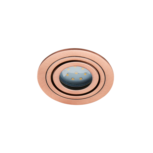 Cali circular IP65 Tiltable Downlight, Brushed Copper