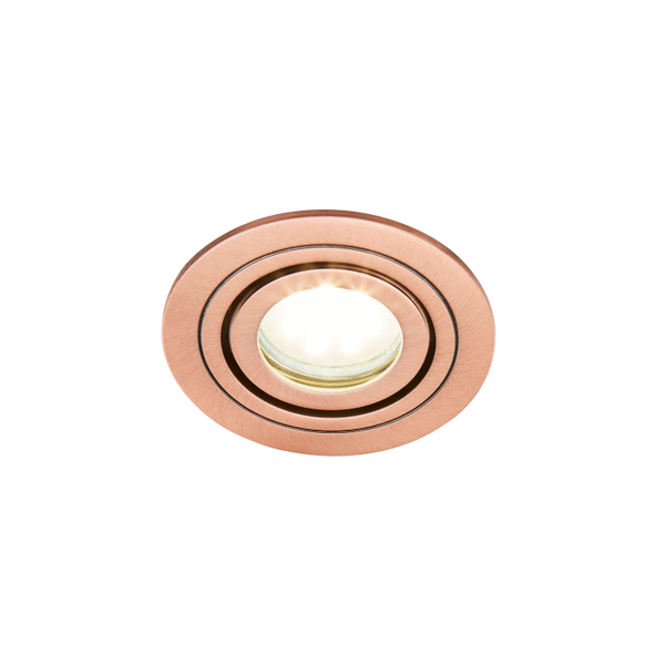 Cali circular IP65 Tiltable Downlight, Brushed Copper - Image 2
