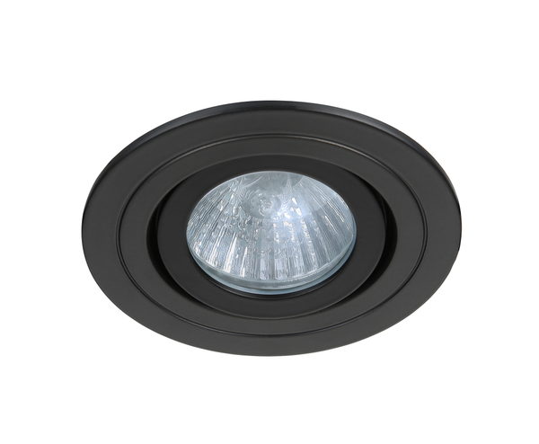 Cali circular IP65 Tiltable Downlight, Matt Black - Image 2