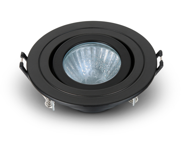 Cali circular IP65 Tiltable Downlight, Matt Black - Image 3
