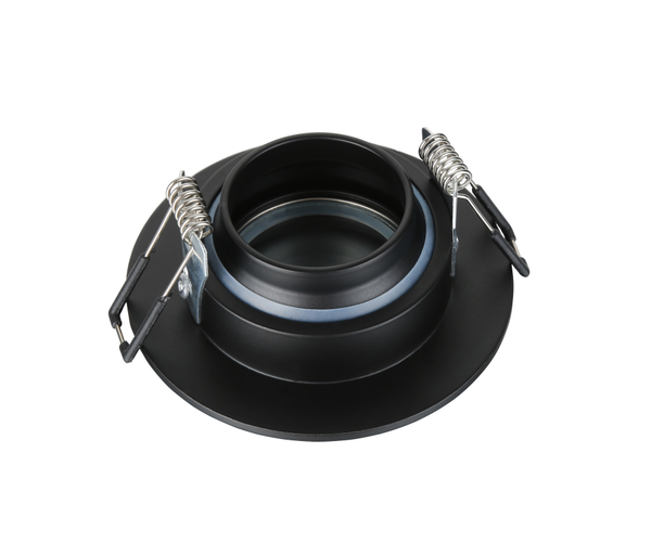 Cali circular IP65 Tiltable Downlight, Matt Black - Image 4