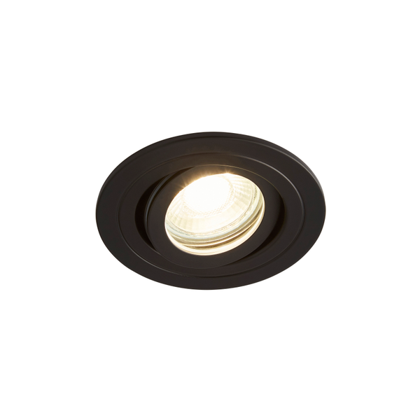 Cali circular IP65 Tiltable Downlight, Matt Black - Image 5