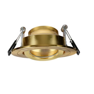 Cali circular IP65 Tiltable Downlight, Satin Brass