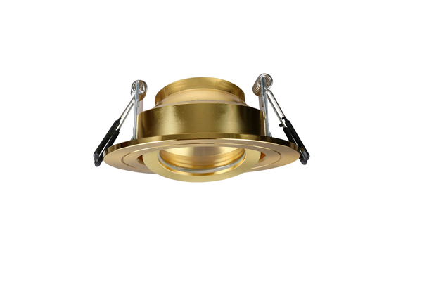 Cali circular IP65 Tiltable Downlight, Satin Brass