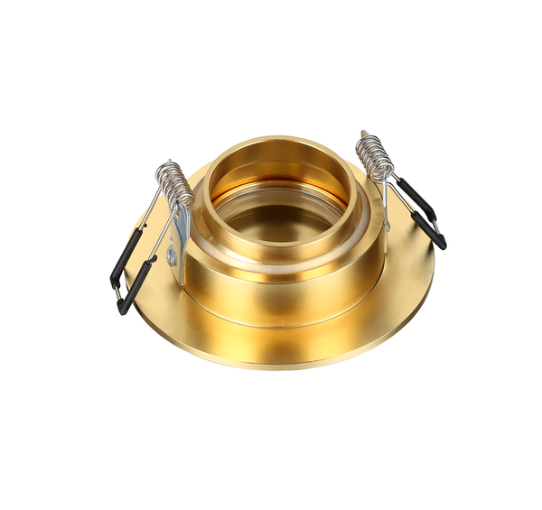 Cali circular IP65 Tiltable Downlight, Satin Brass - Image 3