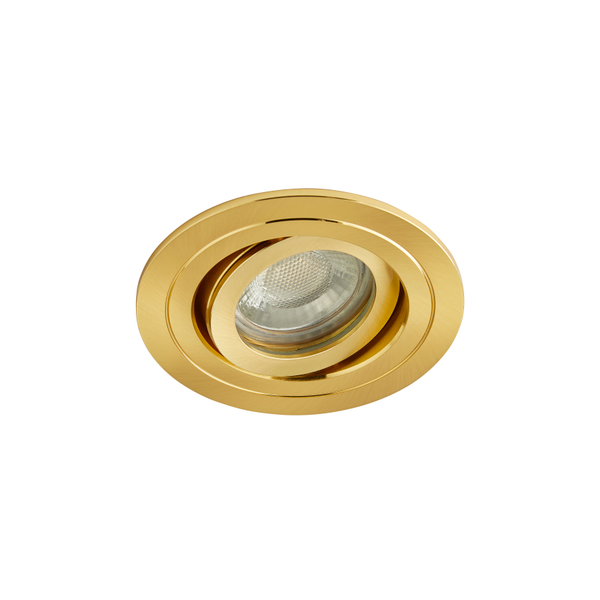 Cali circular IP65 Tiltable Downlight, Satin Brass - Image 5