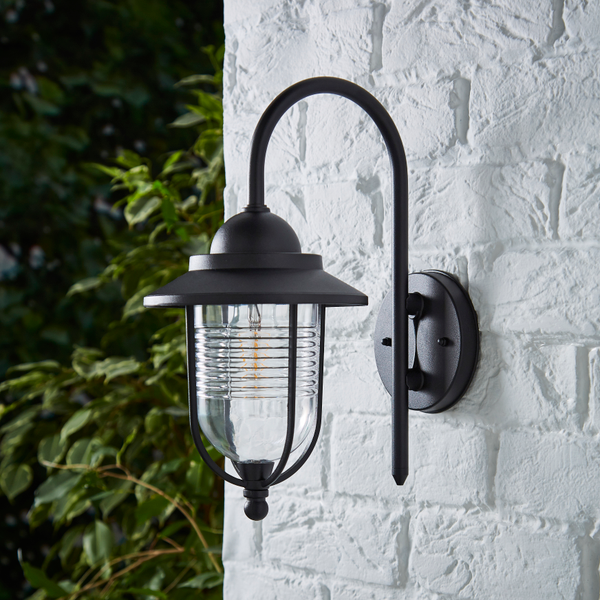 Eris Outdoor Fishermans Style Wall Light - Black - Image 2