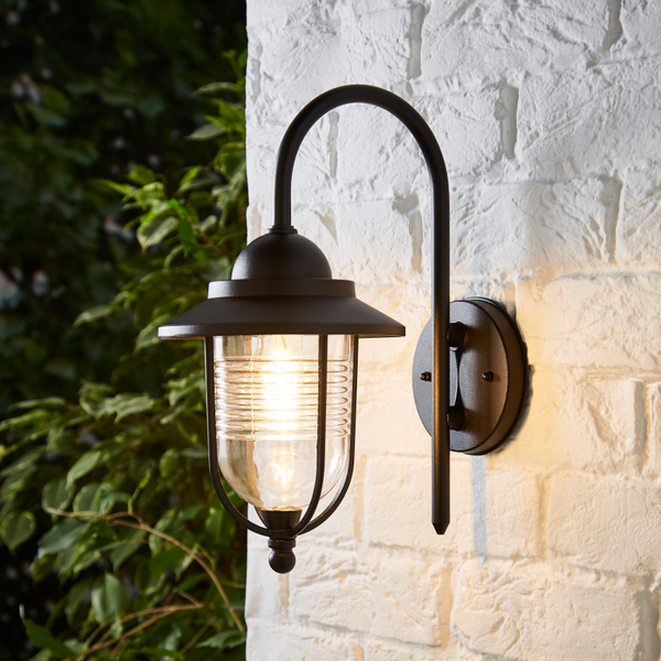 Eris Outdoor Fishermans Style Wall Light - Black - Image 3