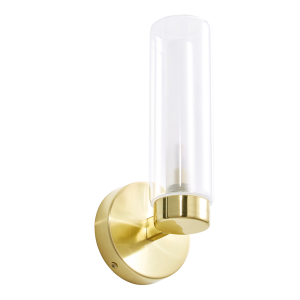 Sparti Bathroom Wall Light, Satin Brass