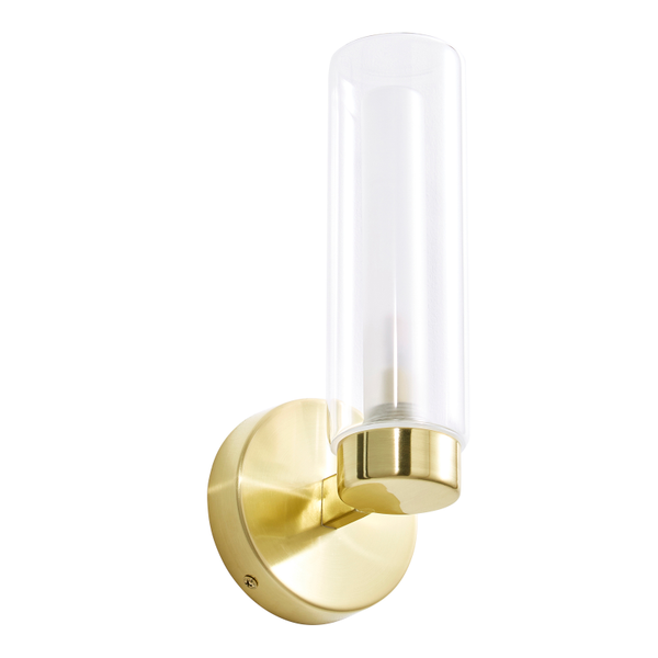 Sparti Bathroom Wall Light, Satin Brass
