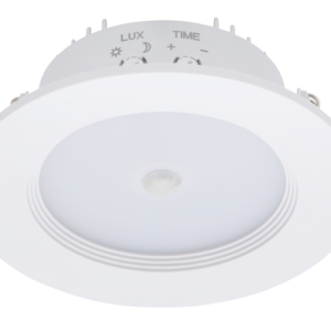 Reno Recessed LED Downlighter with 360 Degree PIR Sensor - White