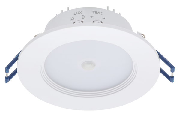 Reno Recessed LED Downlighter with 360 Degree PIR Sensor - White