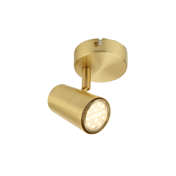 Harvey Single Spotlight, Satin Brass