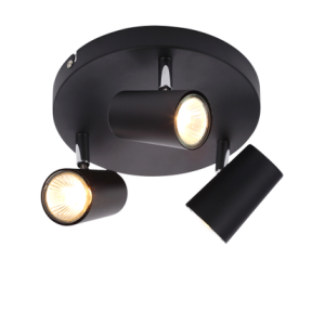 Harvey 3 Spotlight Plate, Matt Black