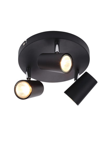 Harvey 3 Spotlight Plate, Matt Black