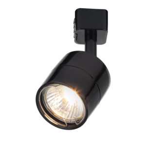 Lustro GU10 Single Track Circuit Spotlight Head - Black