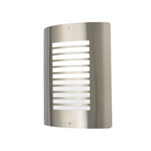 Sigma 1 Light Outdoor Slat Wall Lantern - Stainless Steel