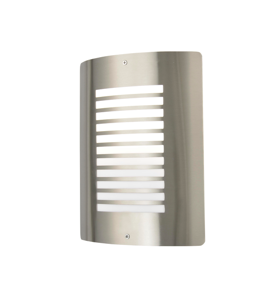 Sigma 1 Light Outdoor Slat Wall Lantern - Stainless Steel
