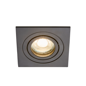 Pasto Single Aluminium Square Adjustable Downlight GU10 Matt Black