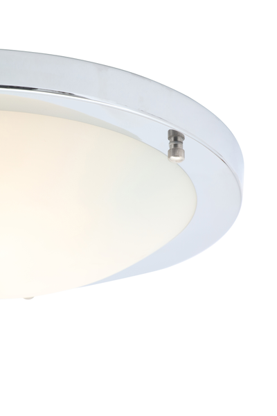 Delphi Flush 18 Watt Large LED Flush Bathroom Ceiling Light - Chrome - Image 3