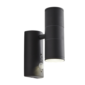 Islay Up and Down Outdoor Wall Light with PIR Sensor, Anthracite