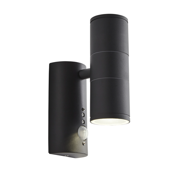 Islay Up and Down Outdoor Wall Light with PIR Sensor, Anthracite