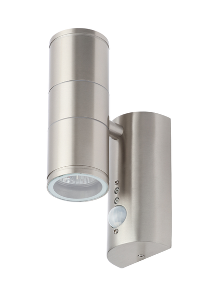 Islay Up and Down Outdoor Wall Light with PIR Sensor, Stainless Steel - Image 2
