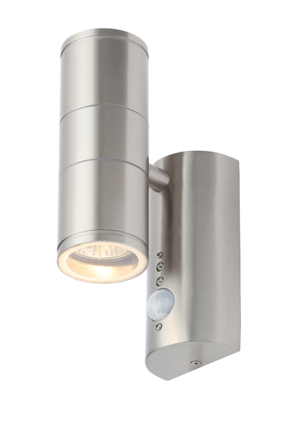 Islay Up and Down Outdoor Wall Light with PIR Sensor, Stainless Steel - Image 3