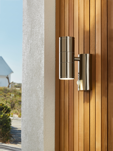 Islay Up and Down Outdoor Wall Light with PIR Sensor, Stainless Steel - Image 5