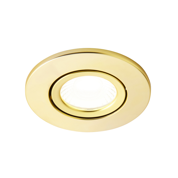 Como Fire Rated LED IP65 Downlight, Satin Brass