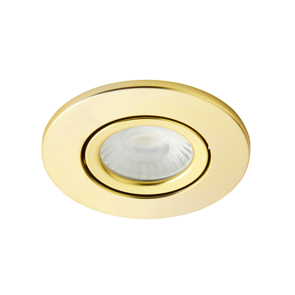 Como Fire Rated LED IP65 Downlight, Satin Brass - Image 2