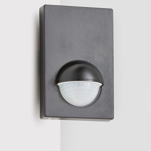 Alia Brushed Effect Adjustable Outdoor PIR Motion Sensor - Black