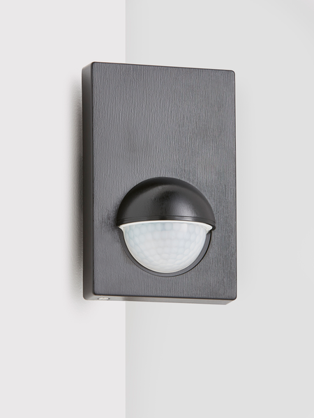 Alia Brushed Effect Adjustable Outdoor PIR Motion Sensor - Black