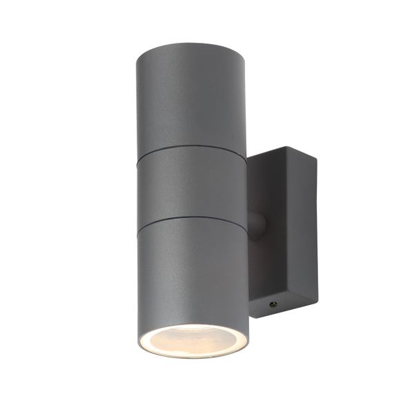 Leto 2 Light Up and Down Outdoor Wall Light - Anthracite - Image 3