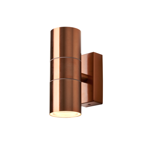 Leto 2 Light Up and Down Outdoor Wall Light - Copper
