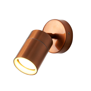 Leto 1 Light Adjustable IP65 Outdoor Wall Light - Copper