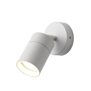 Leto 1 Light Adjustable IP65 Outdoor Wall Light - White