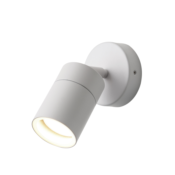Leto 1 Light Adjustable IP65 Outdoor Wall Light - White